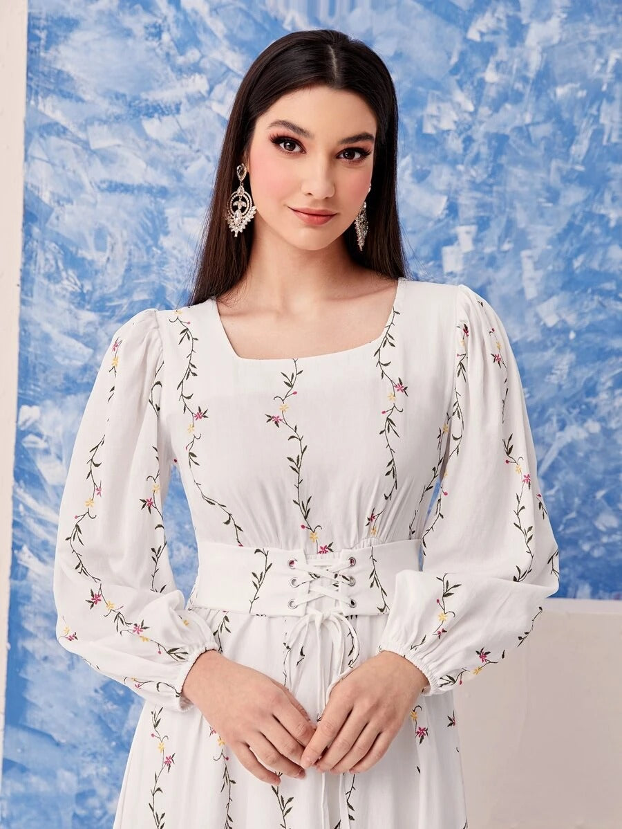 WesternStitch  white printed tranding maxi dress WesternStitch