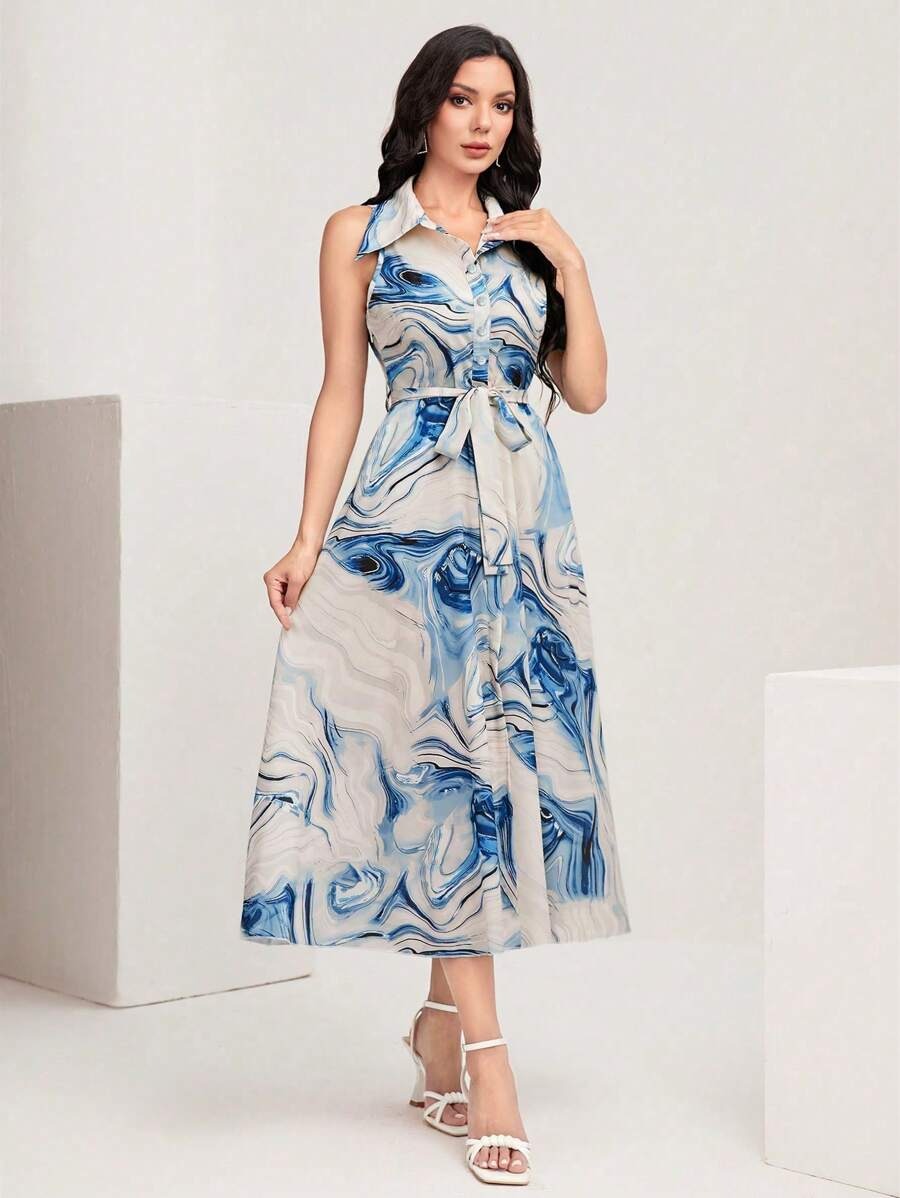 WesternStitch  GEO PRINTED MAXI DRESS WesternStitch