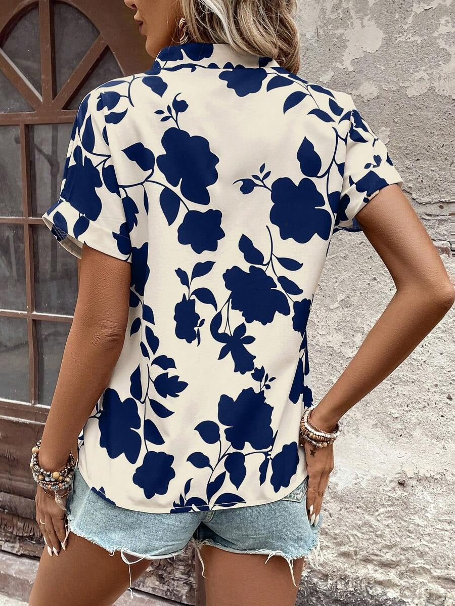 WesternStitch Half Sleeve Floral Print Top WesternStitch