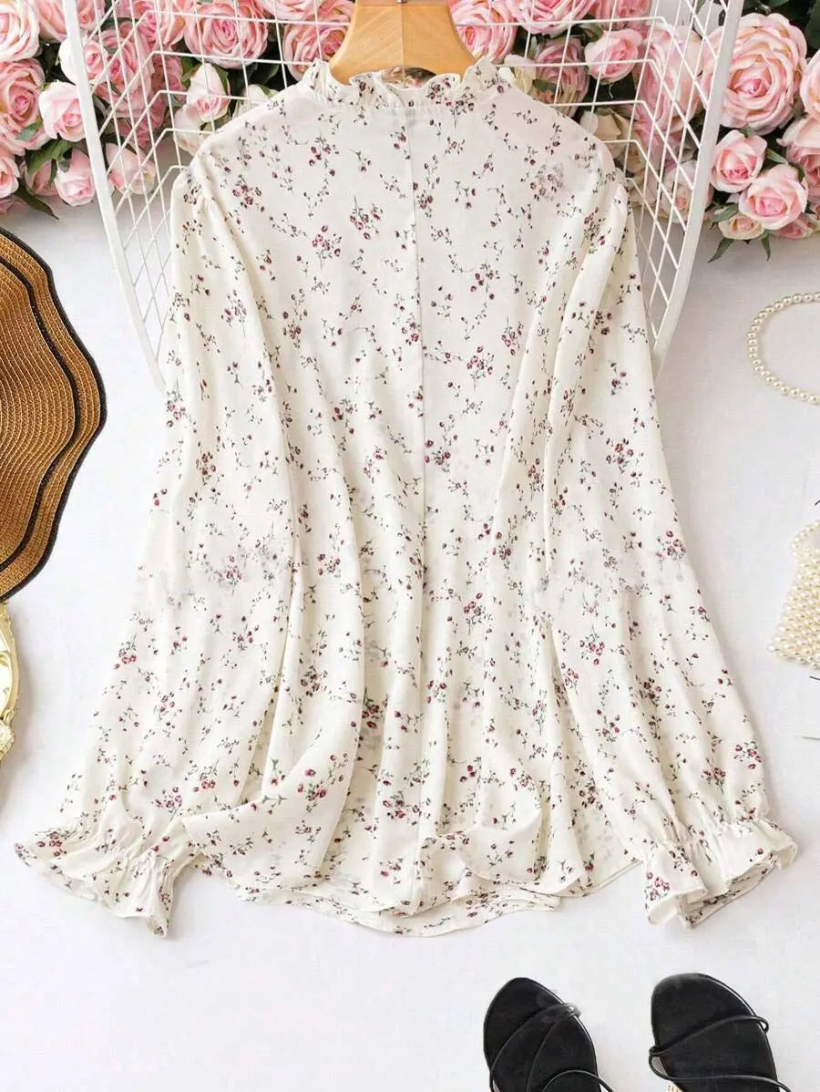 Cream printed designer top WesternStitch