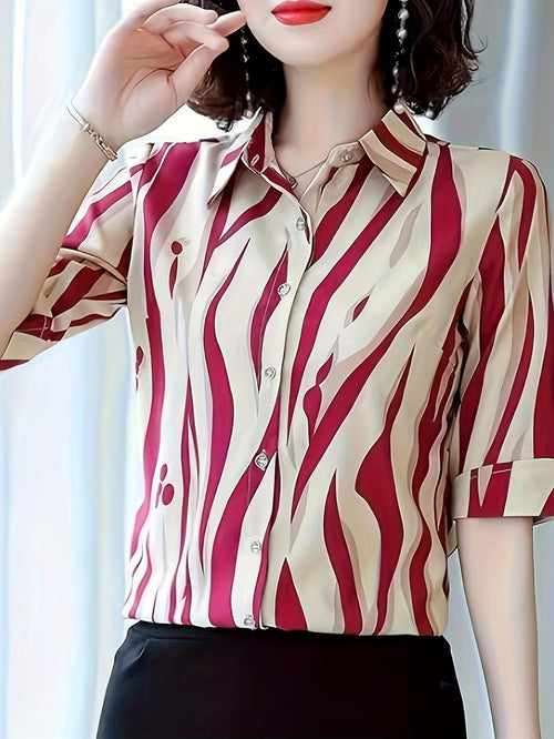Designer Women's Printed Rayon Shirt Top WesternStitch