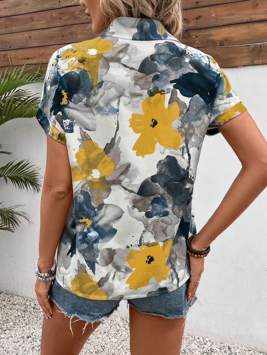 WesternStitch Shirt for Women Stylish Western Korean Design Short Sleeves WesternStitch