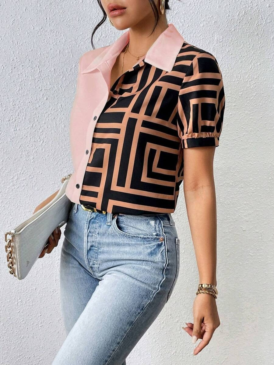 WesternStitch Chic Half-and-Half Button Down Shirt WesternStitch